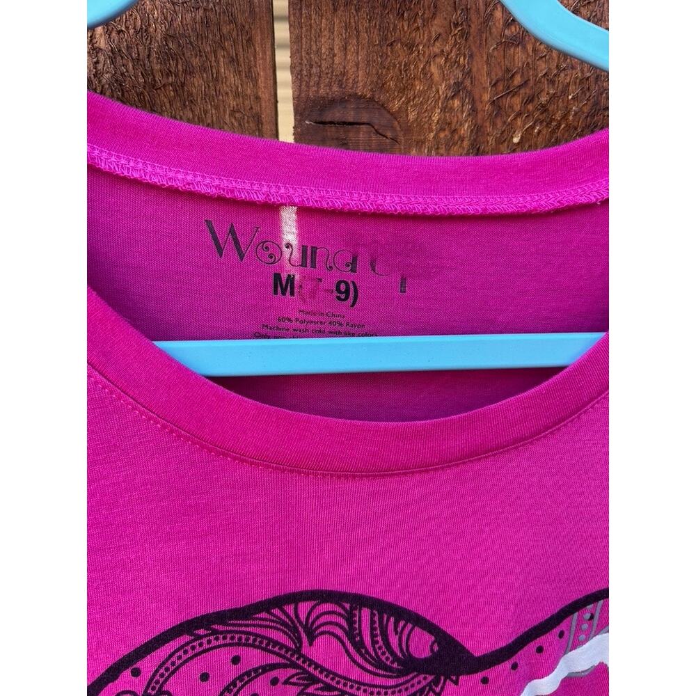 Bright Pink Elephant Graphic T Shirt Womens Size Medium M Short Sleeve EUC - Picture 3 of 10